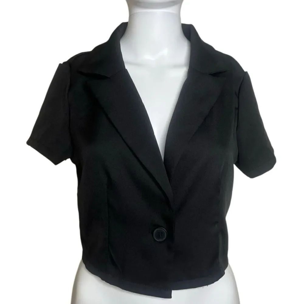 SHEIN Black Short Sleeve Blazer Size Small